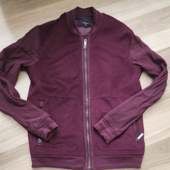 Ted BAKER Burgundy Zip-Up Jacket - Picture 1 of 6